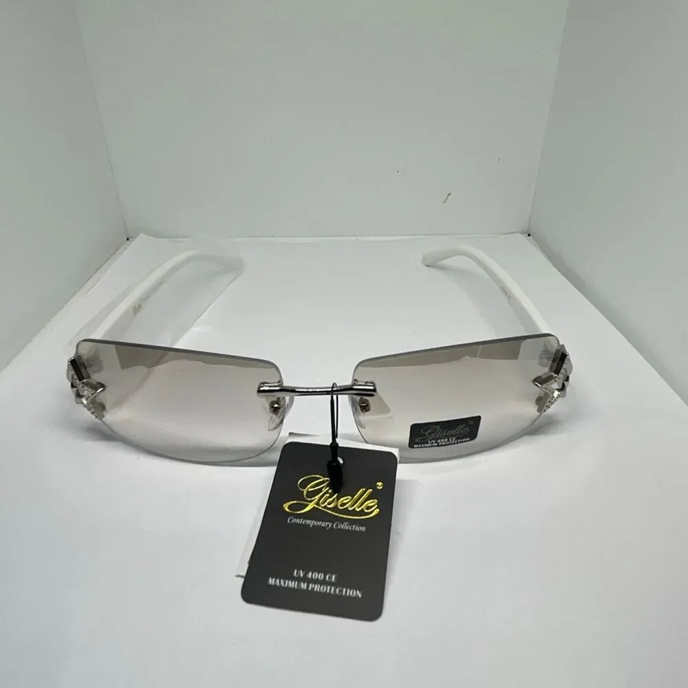 Giselle Rimless Star Accent UV400 Fashion Sunglasses – New with Tags
